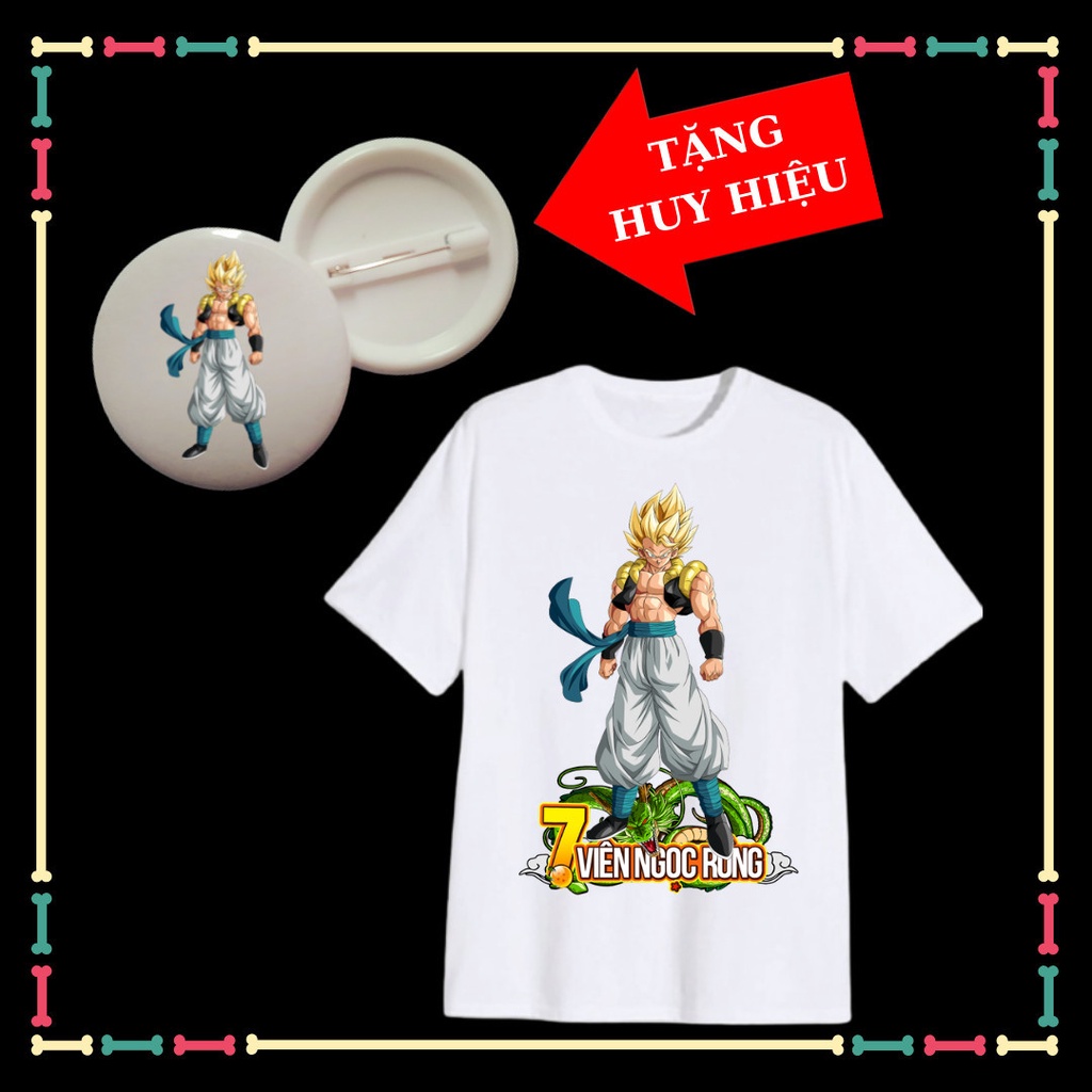 Áo thun bé trai 7 viên ngọc rồng, Dragon Ball, đủ màu size áo , đủ màu sắc, kèm Huy hiệu Dragon Ball