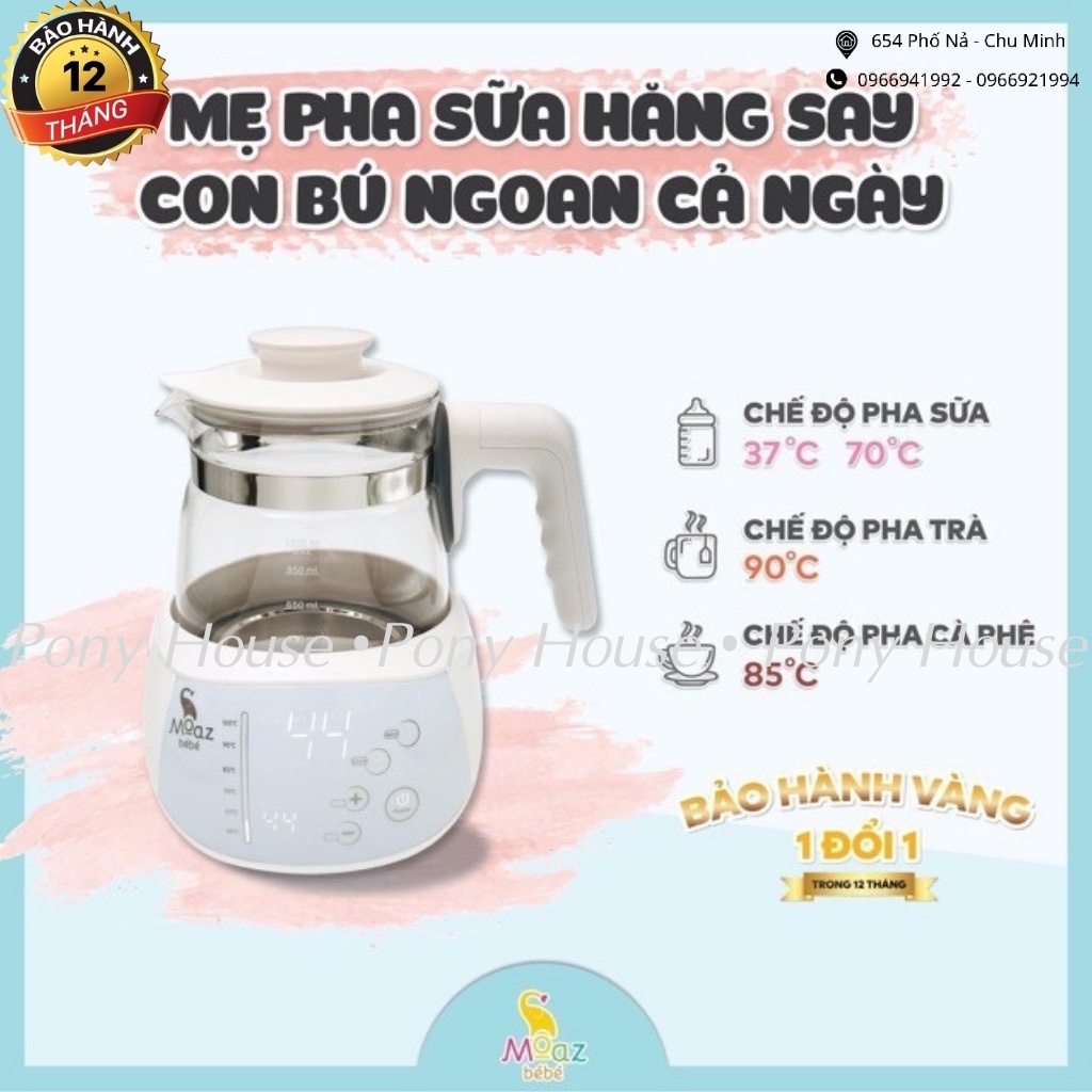 Máy Đun Nước Pha Sữa Moaz BéBé - Máy Đun Hâm Nước Đa Năng Siêu Tốc MB-002 Chính Hãng Bảo Hành 1 Năm