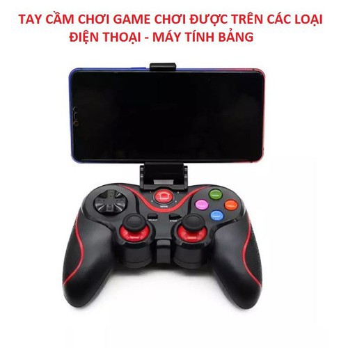 Tay cầm chơi Game, Gamepad không dây (Tặng kèm giá đỡ)