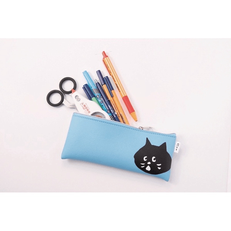 Túi đựng bút hình chú mèo xinh xắn phong cách Anh Quốc