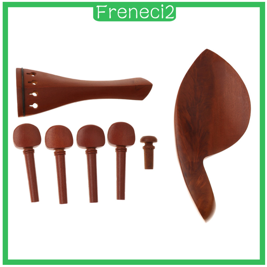 [FRENECI2]Violin Chin Rest Chinrest+Tailpiece+Tuning Peg+Endpin for 4/4 Violin Parts