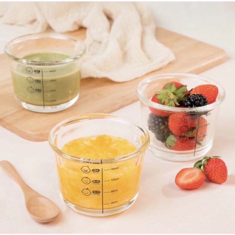 Hũ thuỷ tinh đựng thức ăn cho bé có chia vạch 230ml