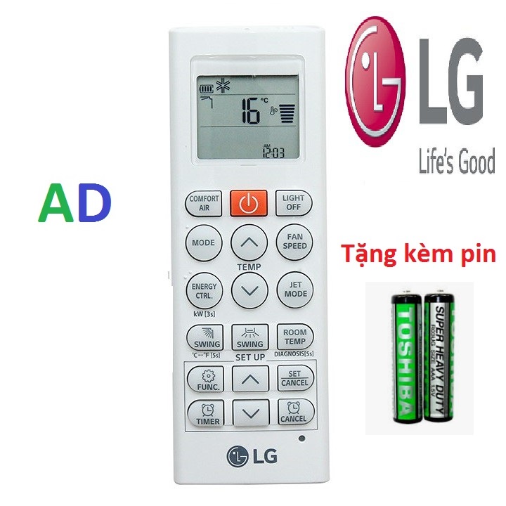 Điều khiển điều hòa LG Comfort AIR V13ENS, V10ENW, B10END, V10ENV, V13API, V13APH, V18ENF, V10APH, V10ENH, V13ENH, V10AP