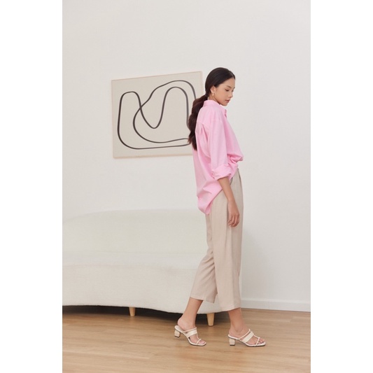 Nosbyn - Quần Nữ Dáng Baggy Xếp Li Trước
