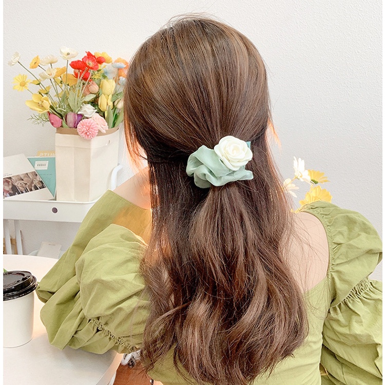 Dây Buộc Tóc Đính Hoa Xinh Xắn Đáng Yêu - Nhiều Mẫu, Nhiều Mầu