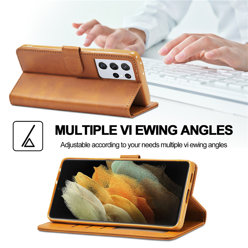 Bao Da Điện Thoại Nắp Gập Nam Châm Cho Samsung S23 S22 S21 S20 Ultra S10 Plus 5g Tiện Dụng