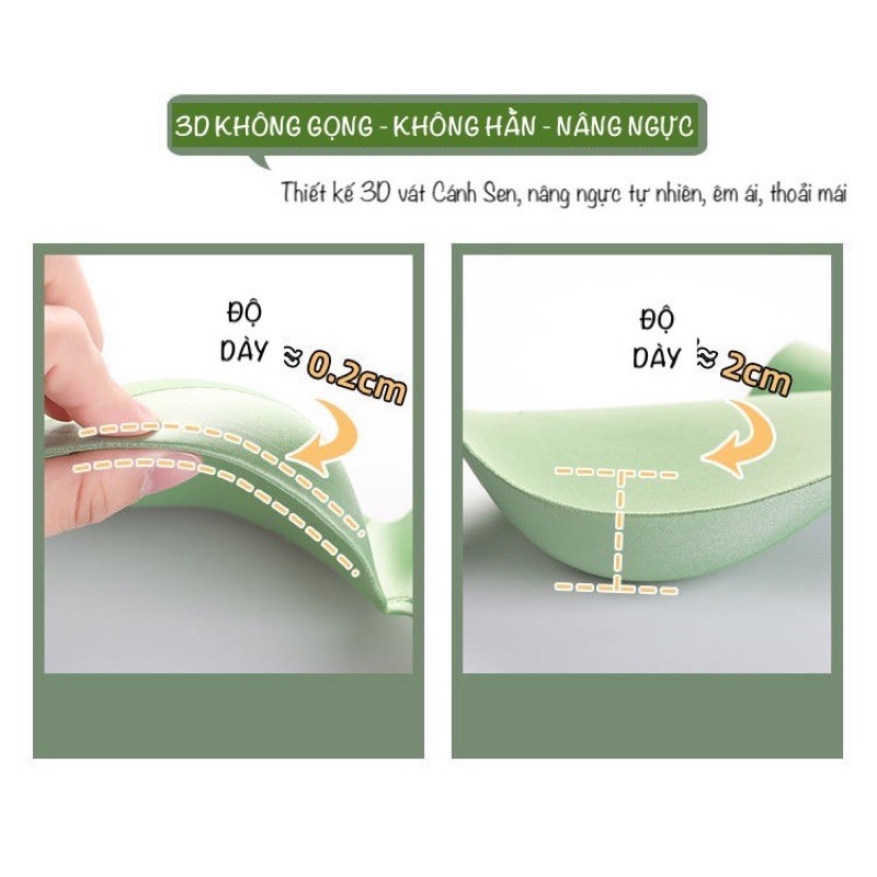 Áo Lót Đúc Su Phối Gấm Lụa Không Gọng Đệm Dày Nâng Ngực