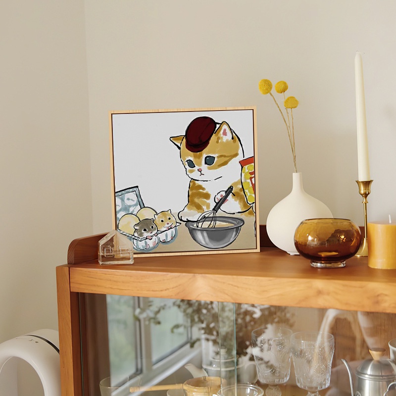 Tranh Canvas Chống Thấm Nước Hình Mèo Đáng Yêu