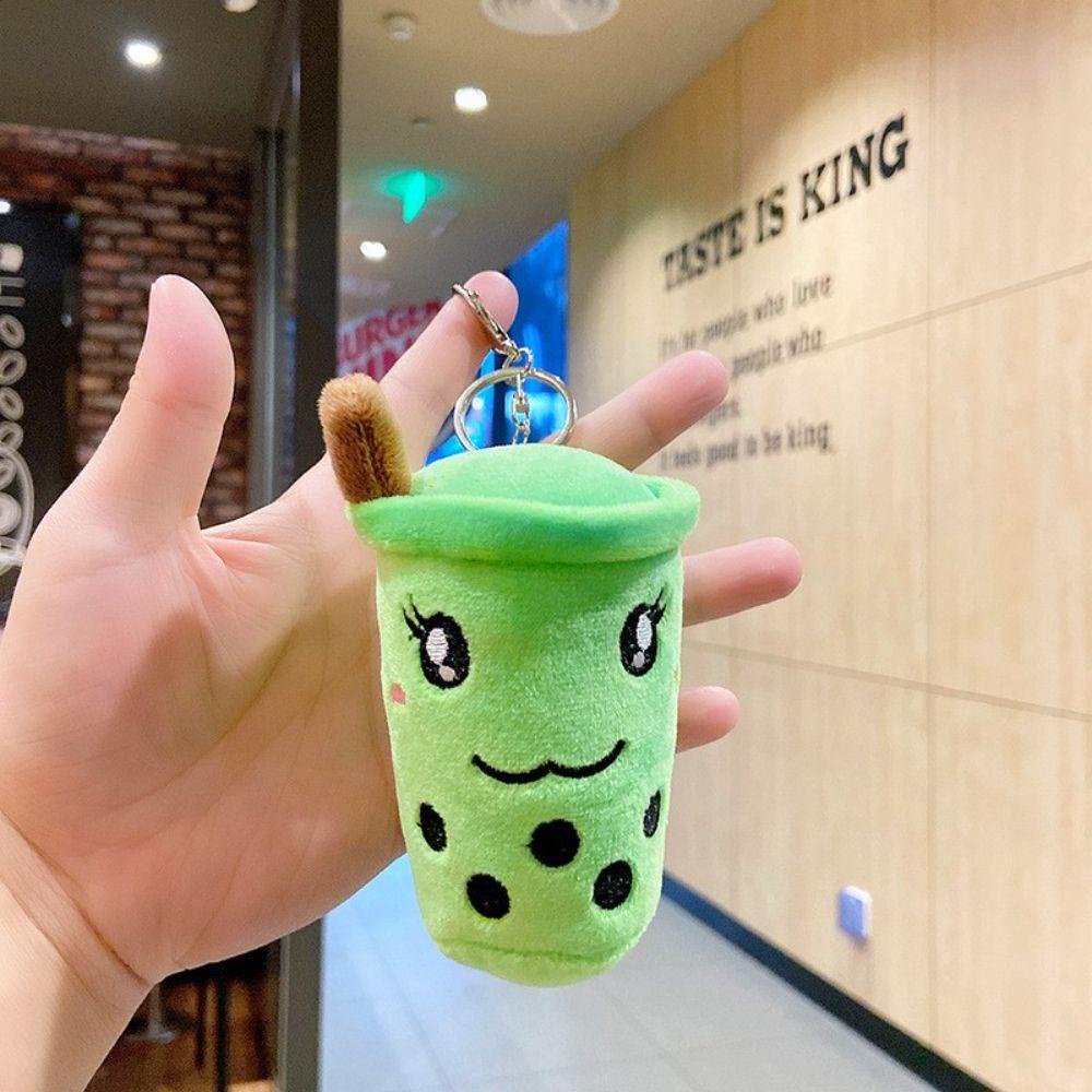 Móc Khóa Hình Ly Nước Ép Hoạt Hình Nhồi Bông Dễ Thương
