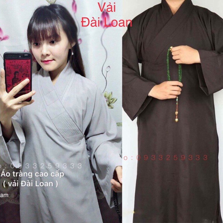 Đồ Lam Đi Chùa # Áo Tràng Phật Tử Vải Đài Loan Cao Cấp# Áo Choàng# Vải Mát - Đồ lam đi chùa  - Set lam Phật