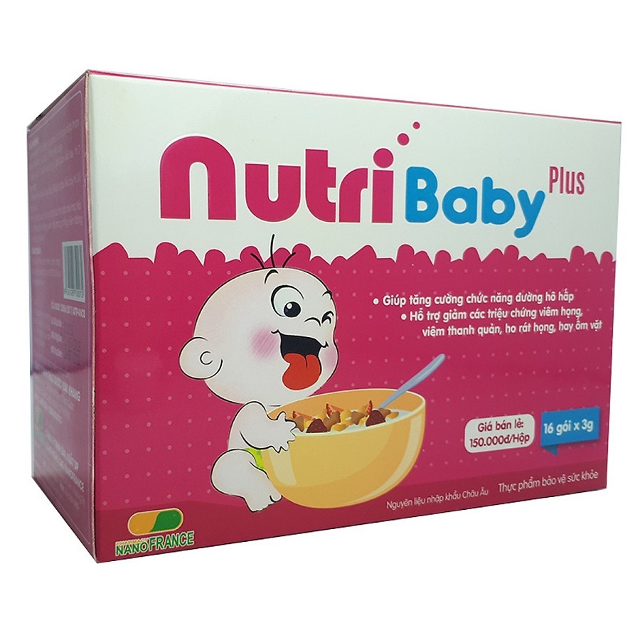 MÀU HỒNG NUTRIBABY NUTRI BABY PLUS HỘP 16 GÓI