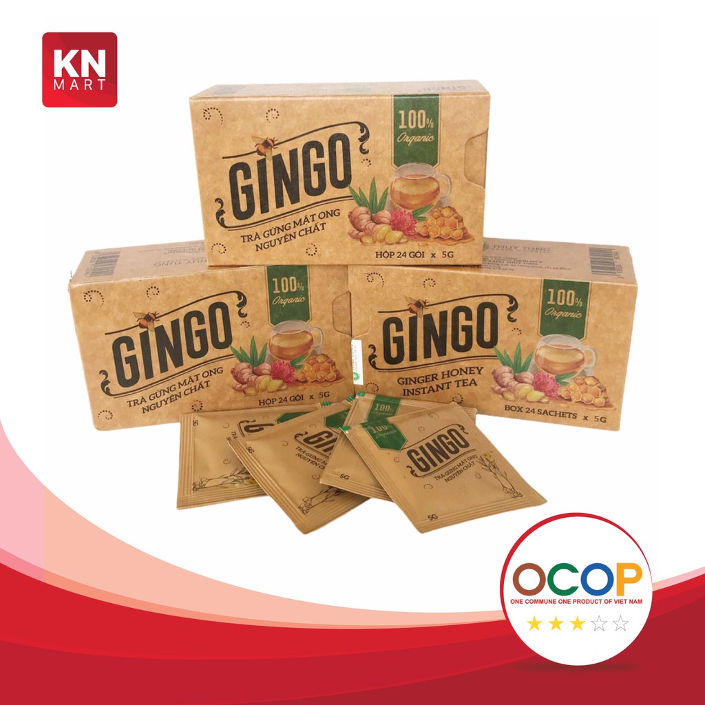 Trà Gừng Mật Ong GINGO Nguyên Chất Từ Thiên Nhiên 120gr