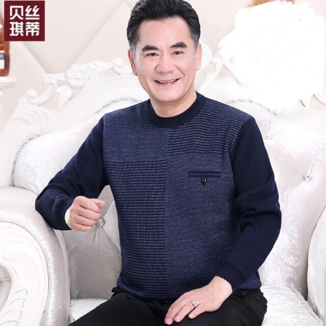 Áo len nam trung niên lót lông