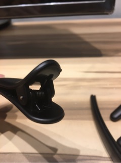 Kẹp mỏ vịt nhựa đen 12cm