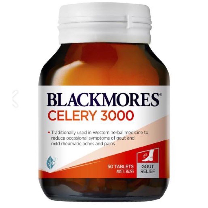 Viên uống hỗ trợ làm giảm và phòng ngừa các cơn đau do Gout Blackmores Celery 3000mg 50 viên của Úc