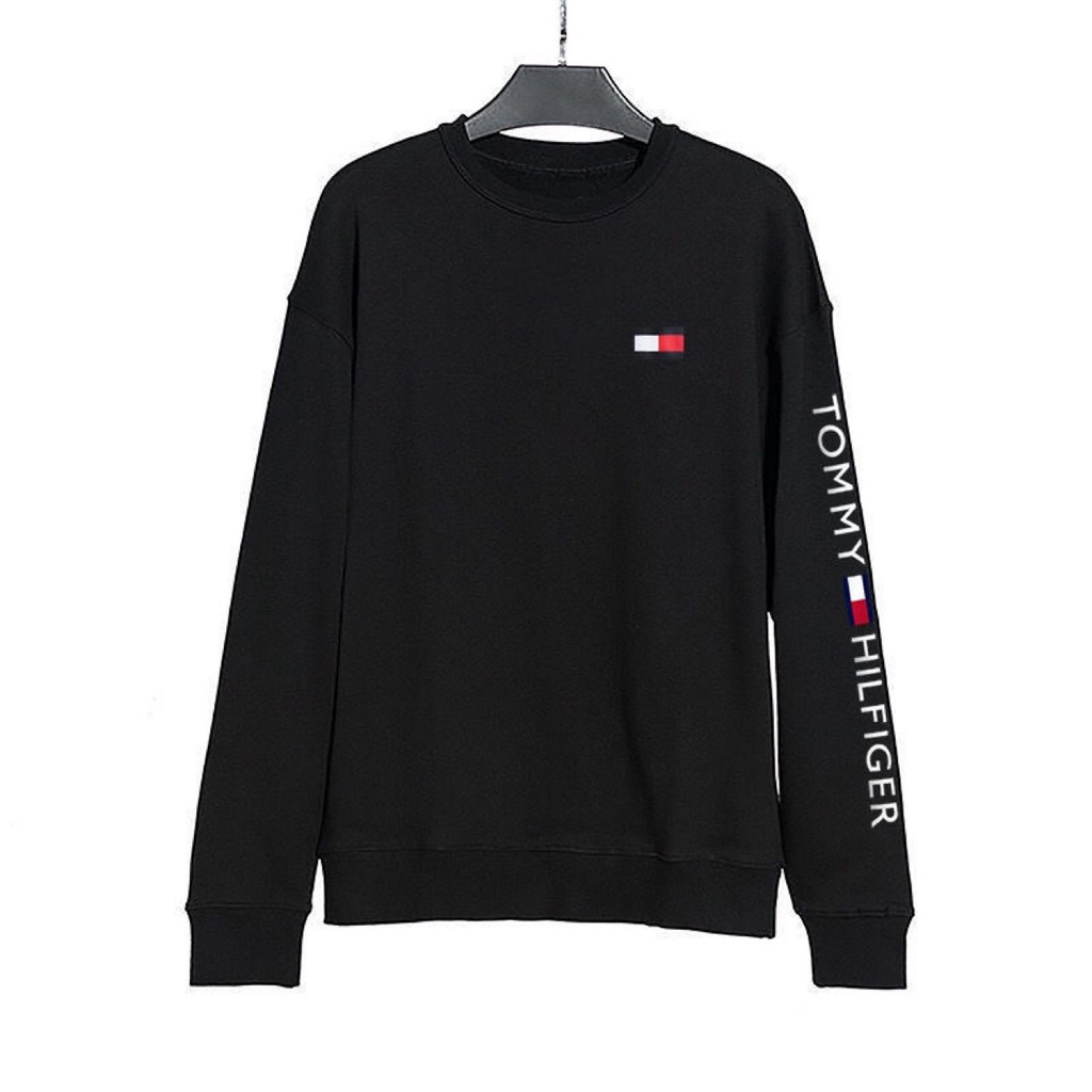 Áo Sweater cotton Dáng Rộng In logo Tommy Và logo Thời Trang Mới Dễ Phối Đồ Cho Nam Và Nữ
