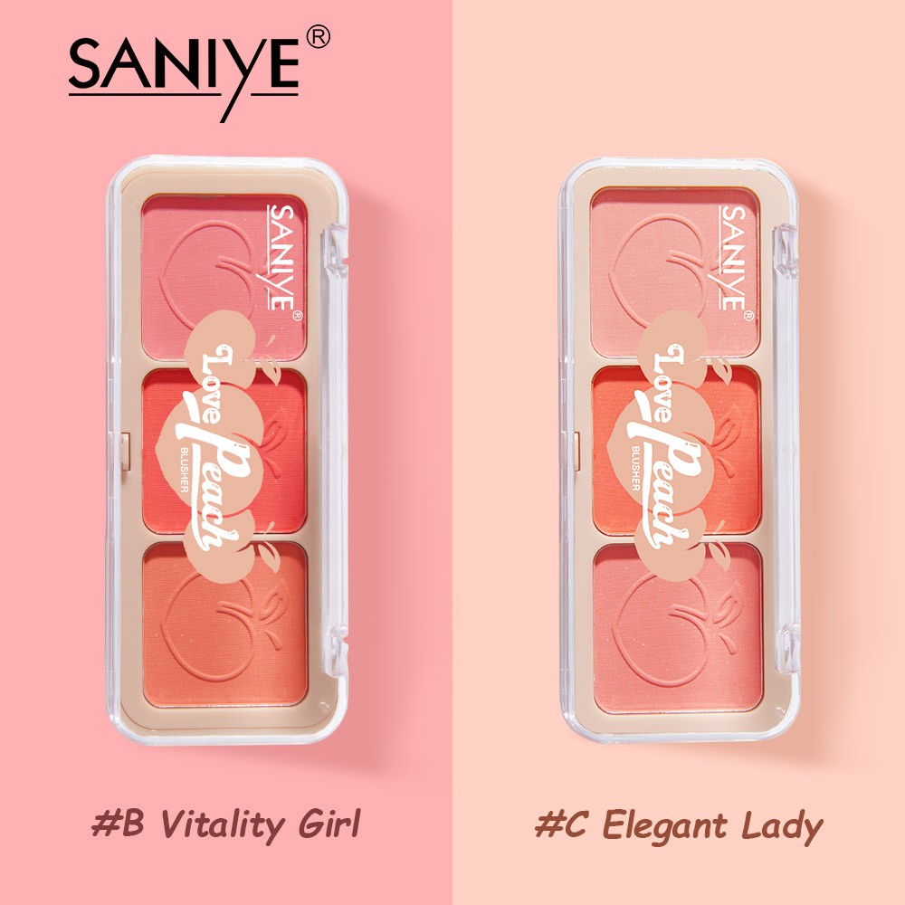 Phấn Má Hồng SANIYE Love Peach 3 Màu Xinh Xắn E0334 | BigBuy360 - bigbuy360.vn