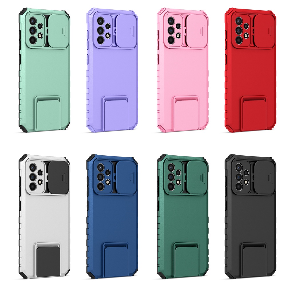 ốp Samsung A52s 5G Shockproof Stand Phone Casing For A52 4G A52 5G A72 A72 5G A42 5G A53 5G A33 5G Slide Camera Lens Protection Shockproof Armor Back Cover