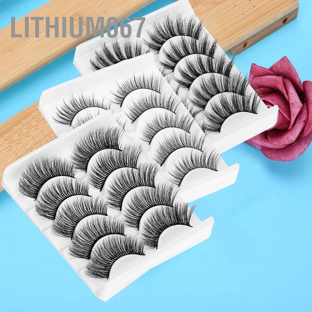 [Hàng mới về] 6 Cặp lông mi giả nối mi 3D trông tự nhiên