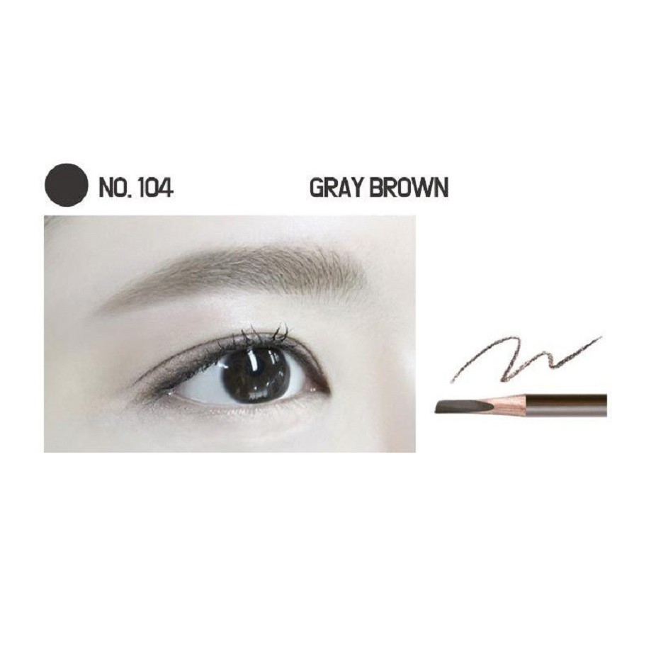 Bút Kẻ Chân Mày Dạng Chì Macqueen Newyork My Strong Eye Brow Pencil Hard Powder 7.1G .#No104 Gray Brown