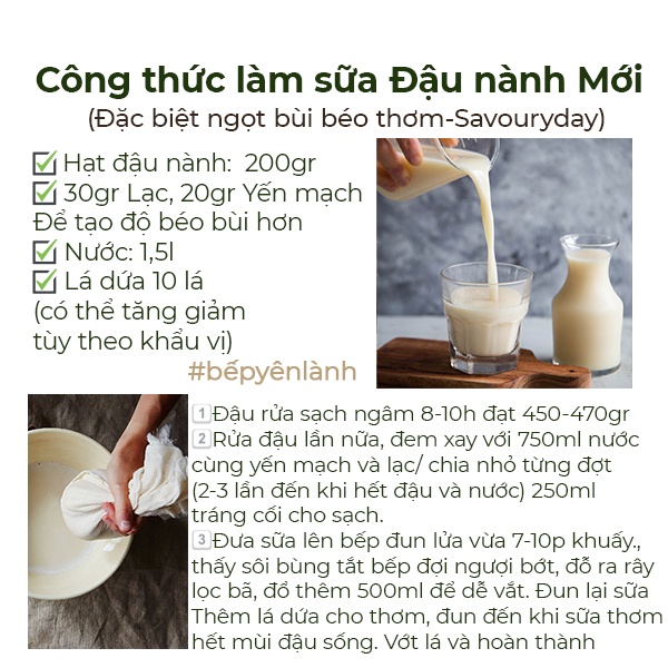 Hạt đậu nành-đậu tương MỚI nguyên liệu làm sữa và đậu hũ sạch 200gr-500gr-Yenlanhnatural