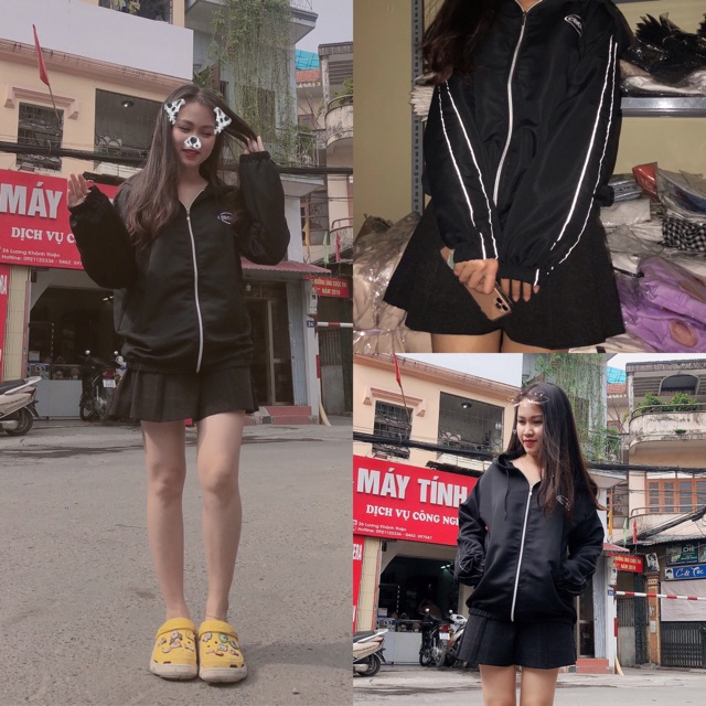 Áo Khoác Dù Unisex Form Rộng Oversize CROSS Phản Quang-HươngSu-(46-Ao-KhoacKakiCROSS)