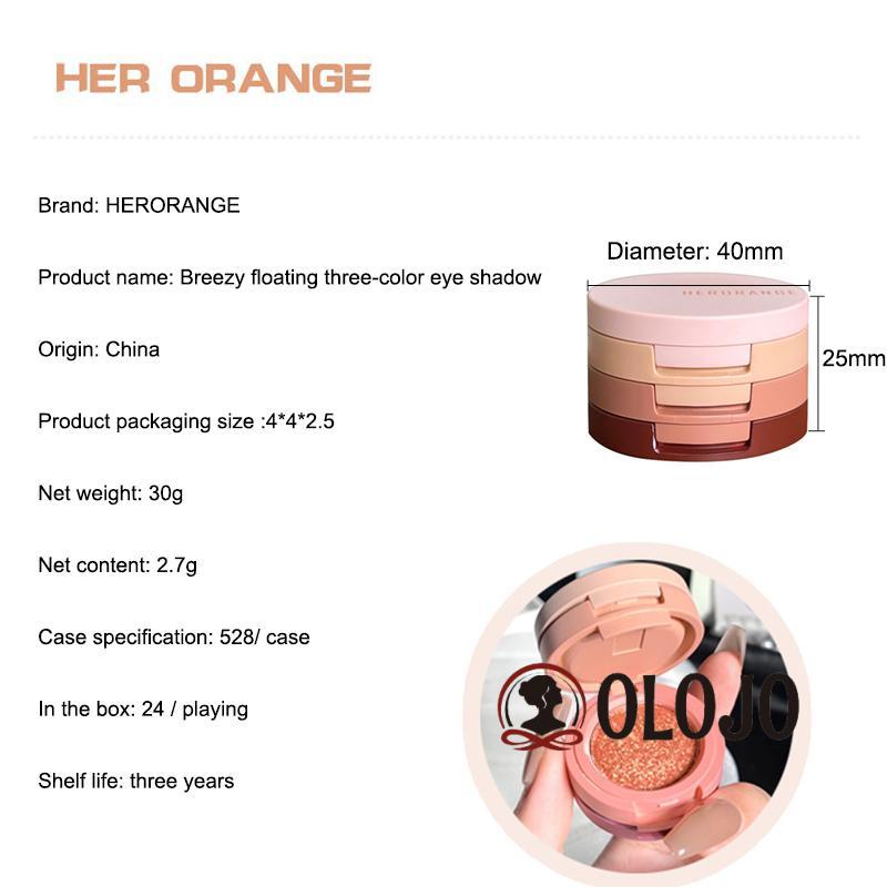 ⚜️Bảng phấn mắt Herorange® màu lì và ánh nhũ 3 trong 1