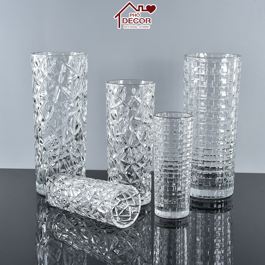Lọ Hoa Phố Decor Chất Liệu Thuỷ Tinh Trong Suốt - Đậm Chất Bắc Âu