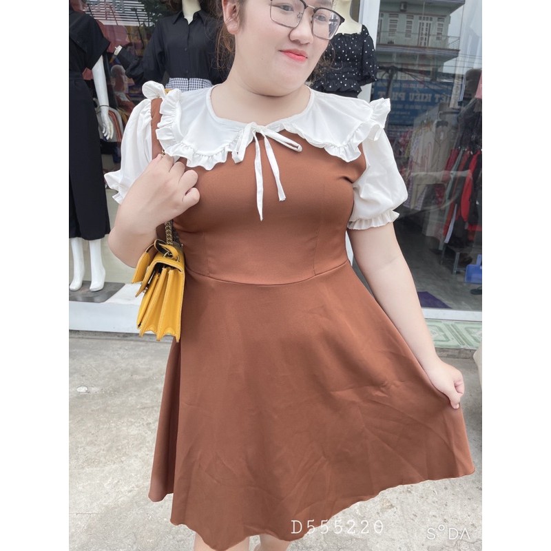 #BIGSIZE ĐẦM NÂU CỔ BÈO | BigBuy360 - bigbuy360.vn