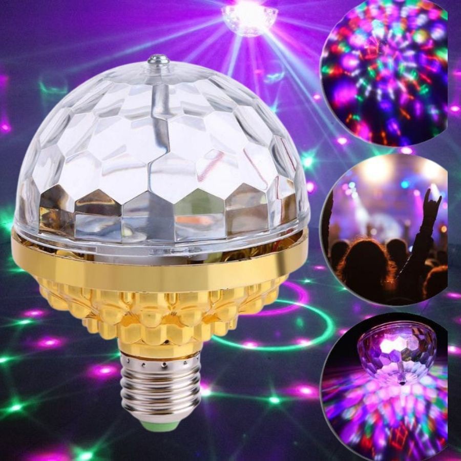 FREESHIP Đèn Led Xoay Laser 7 Màu, Đèn Sân Khấu, Vũ Trường, Bar Tặng Kèm Đuôi Cắm