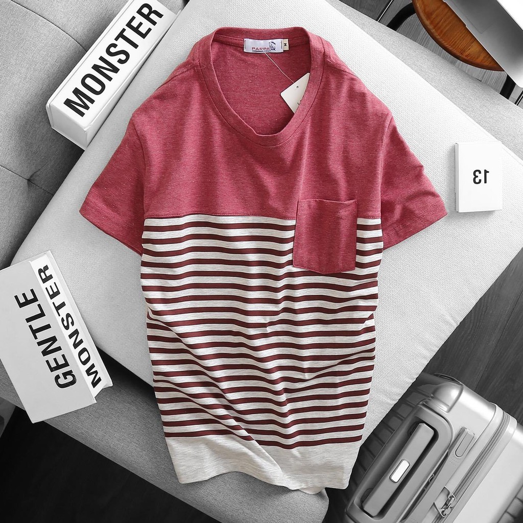 Áo thun nam cổ tròn PEGASUS túi - Chất liệu Cotton mịn, co giãn 4c - Form slim chuẩn dáng. THE BASIC STORE