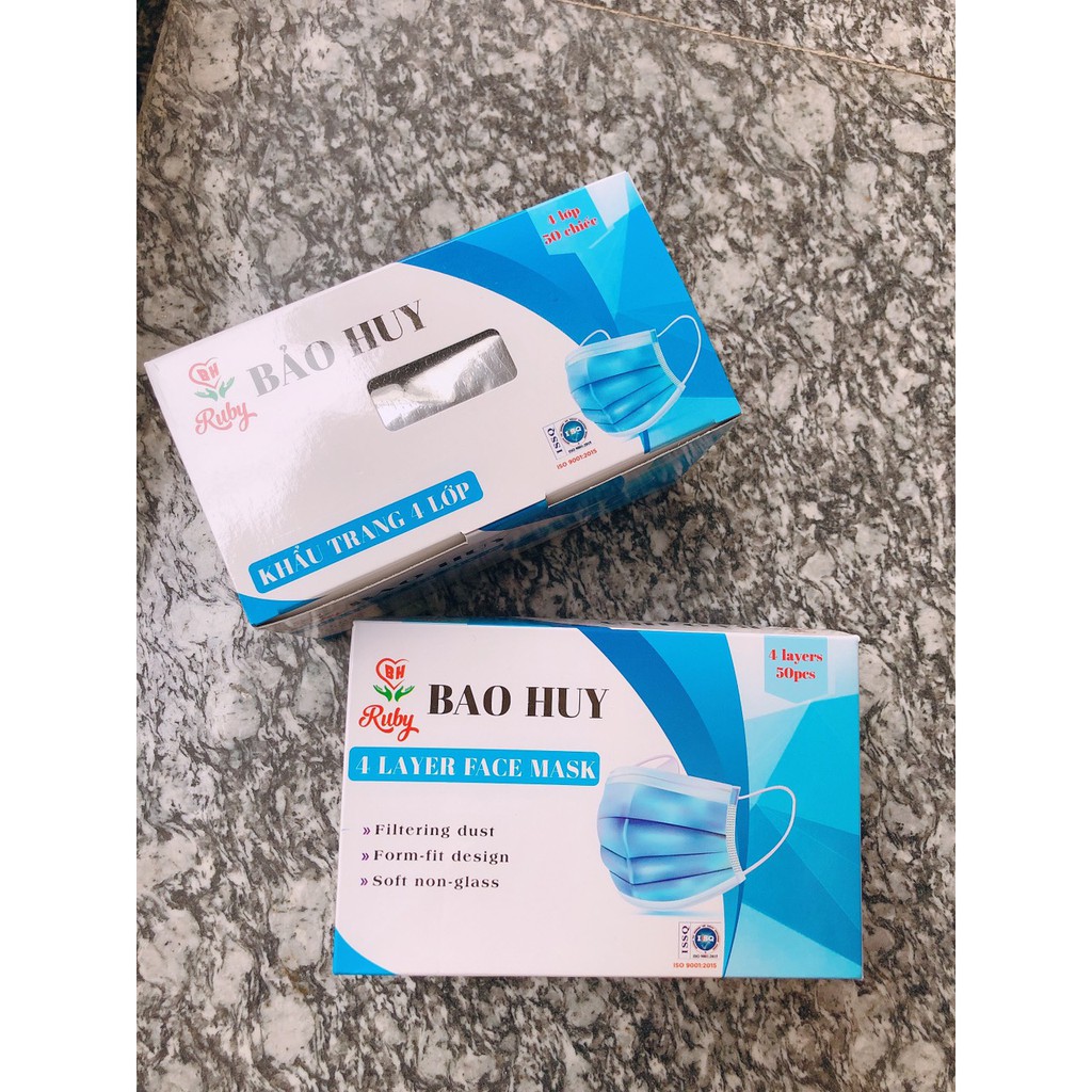 Khẩu trang 4 lớp kháng khuẩn, khẩu trang y tế cao cấp nhiều màu