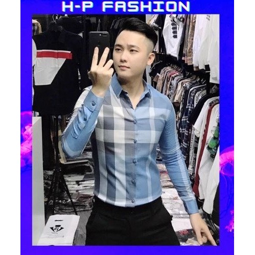 Áo Sơ Mi Nam Dài Tay 🔵 𝐅𝐑𝐄𝐄 𝐒𝐇𝐈𝐏 🔵 Sơ Mi Nam Vải Lụa Co Giãn Hàng Quảng Châu Thời Trang Hpfashion - Asmnhp025