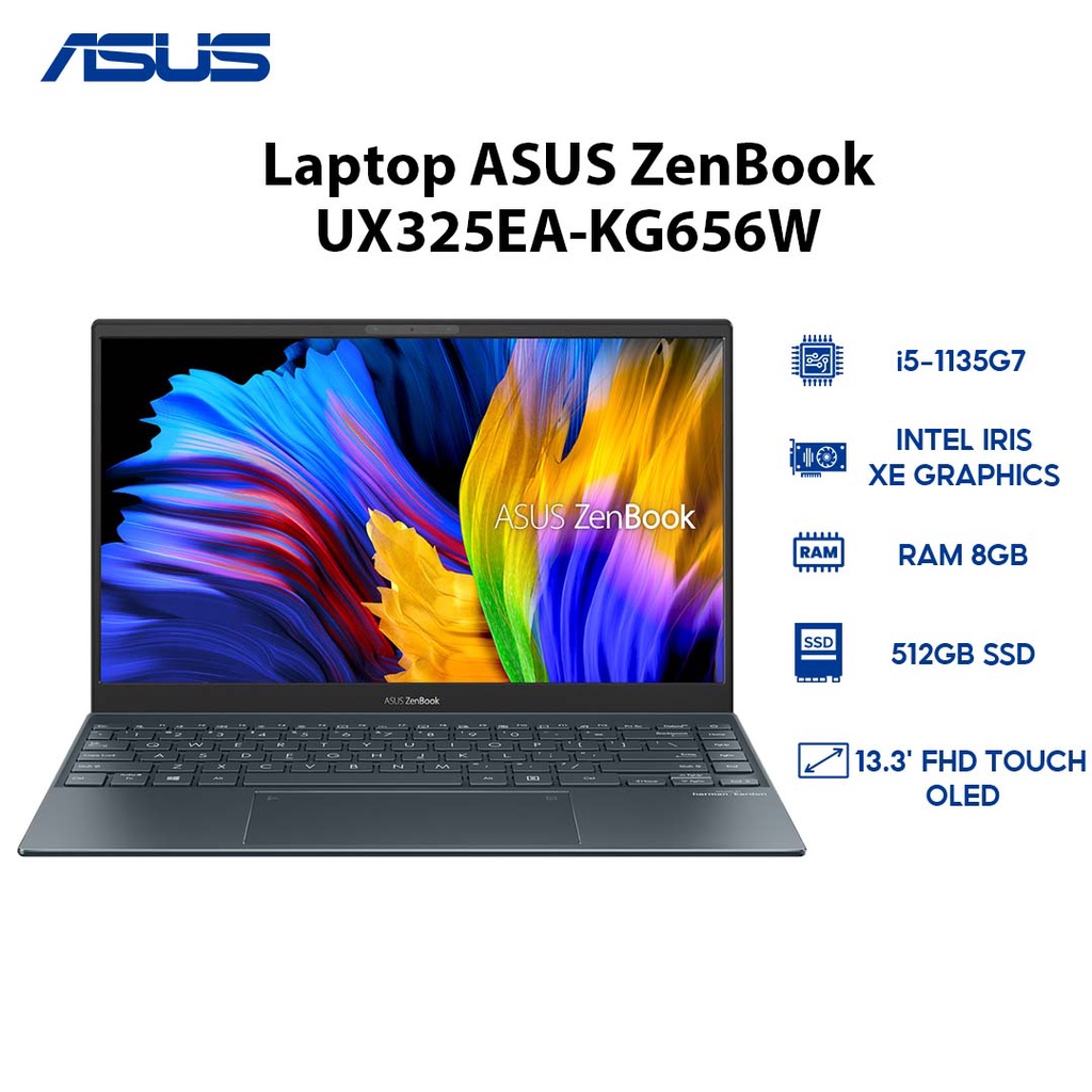 Laptop ASUS ZenBook UX325EA-KG656W (i5-1135G7 | 8GB | 512GB | Intel Iris Xe Graphics | 13.3' FHD OLED | Win 11)