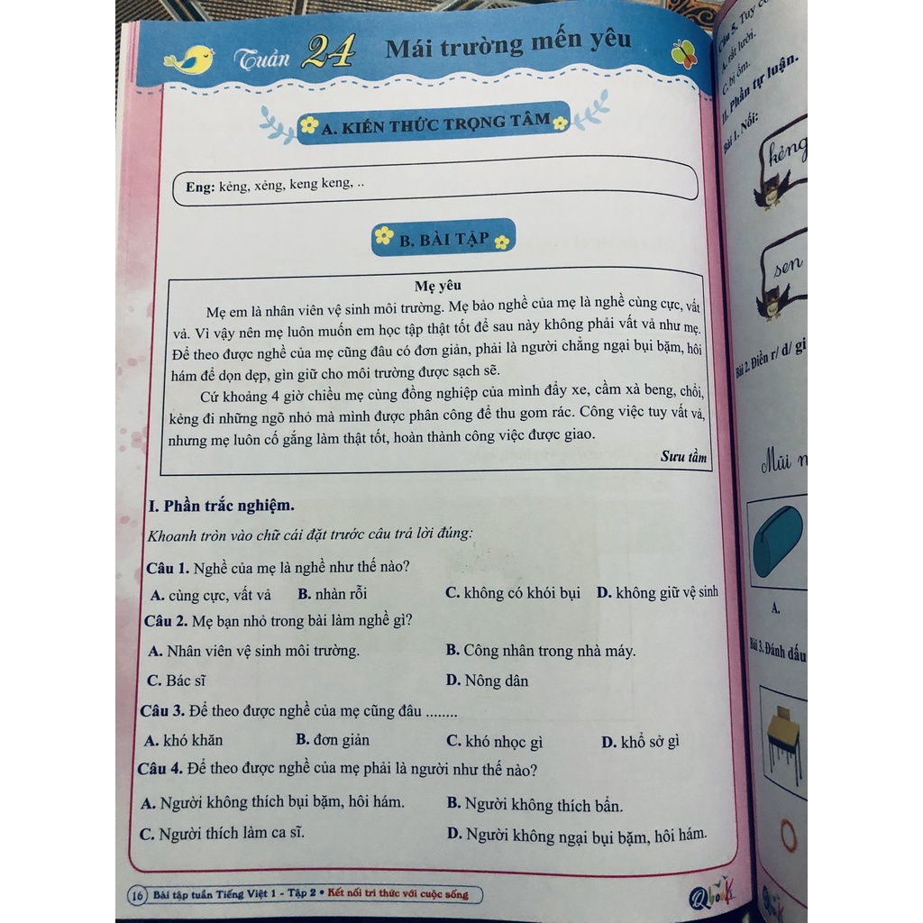 Sách - Bài Tập Tuần Tiếng Việt lớp 1 Tập 2 - kết Nối Tri Thức Với Cuộc Sống (1 cuốn)