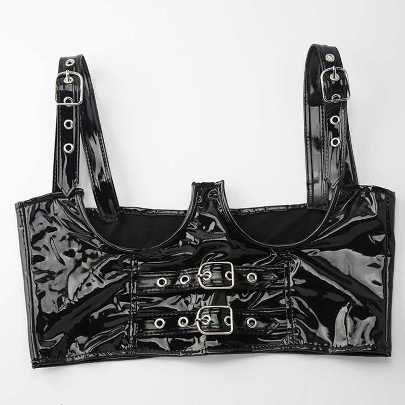 Đai Nịt Bụng Màu Trơn Có Khóa Kéo Phong Cách Gothic Thời Trang Cho Nữ
