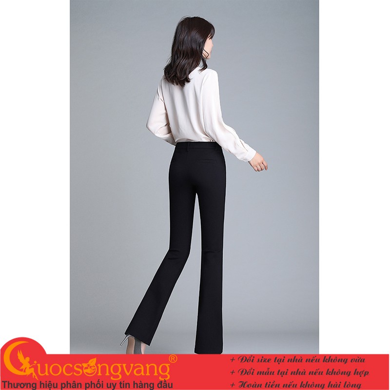 Quần nữ công sở cotton quần ống loe co giãn 4 chiều GLQ144 Cuocsongvang | BigBuy360 - bigbuy360.vn