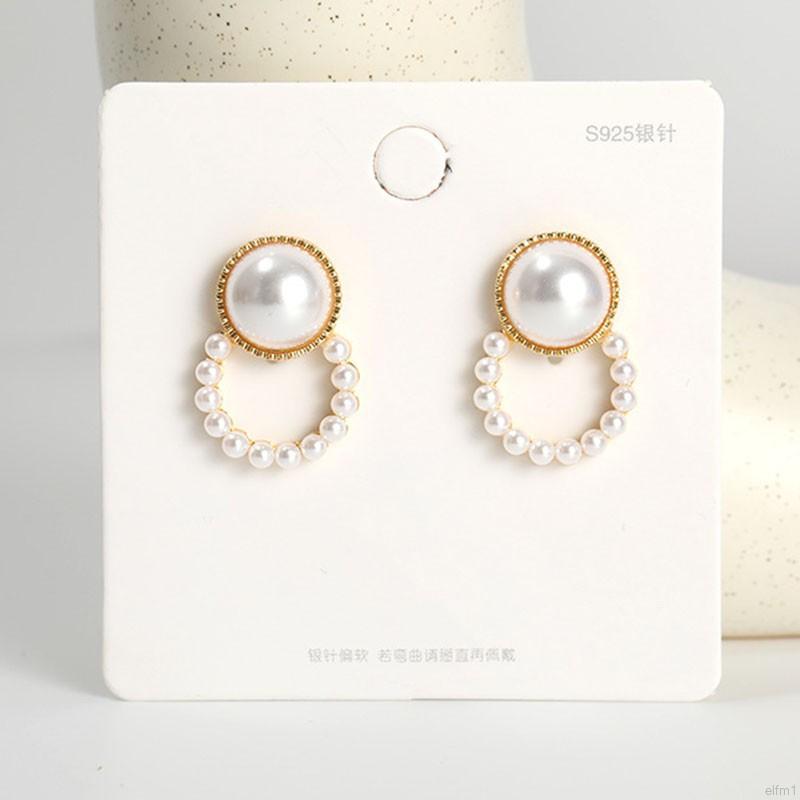 New Fashion Sweet Silver Needle Korea Simple And Versatile Pearl Elegant And Generous Earrings