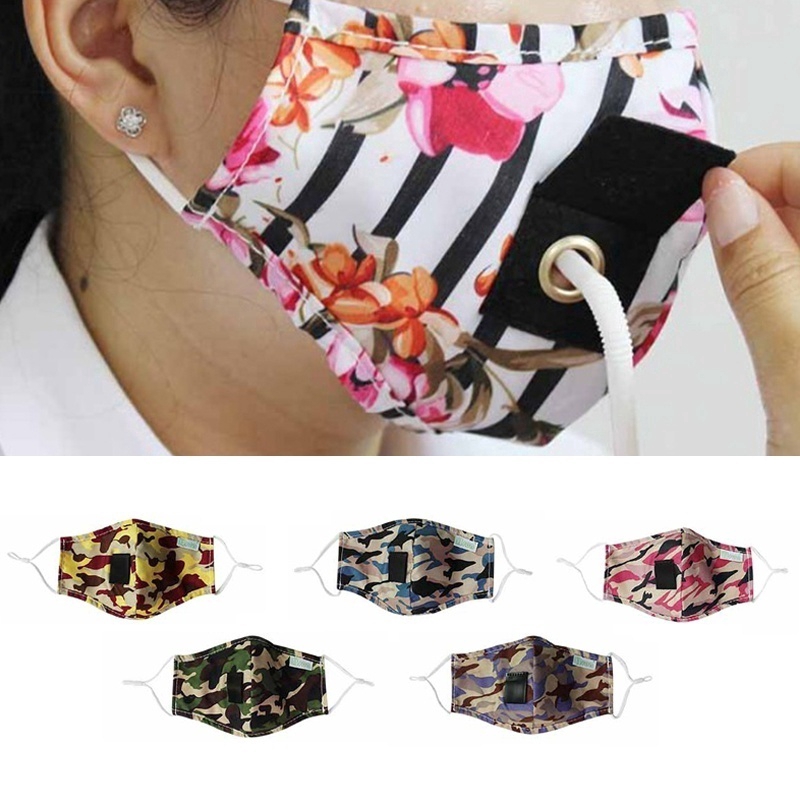 (Hàng Mới Về) Khẩu Trang Cotton Chống Bụi Thoáng Khí Họa Tiết Rằn Ri | BigBuy360 - bigbuy360.vn