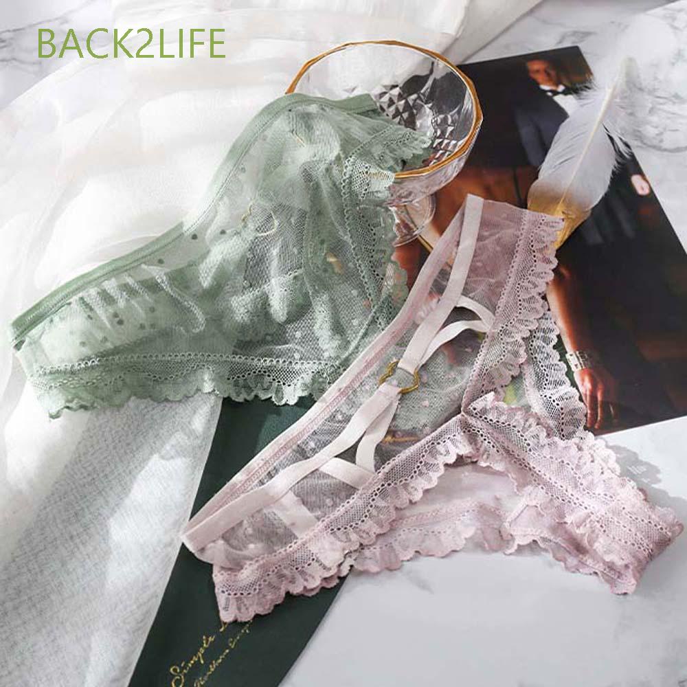 Quần Lót Cotton Lưng Thấp Phối Ren Quyến Rũ Dành Cho Nữ