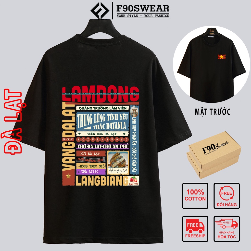 Áo thun nam nữ - Áo phông nam nữ UNISEX tay lỡ form rộng 100%COTTON thoáng mát thế hệ genz ĐÀ LẠT - LÂM ĐỒNG