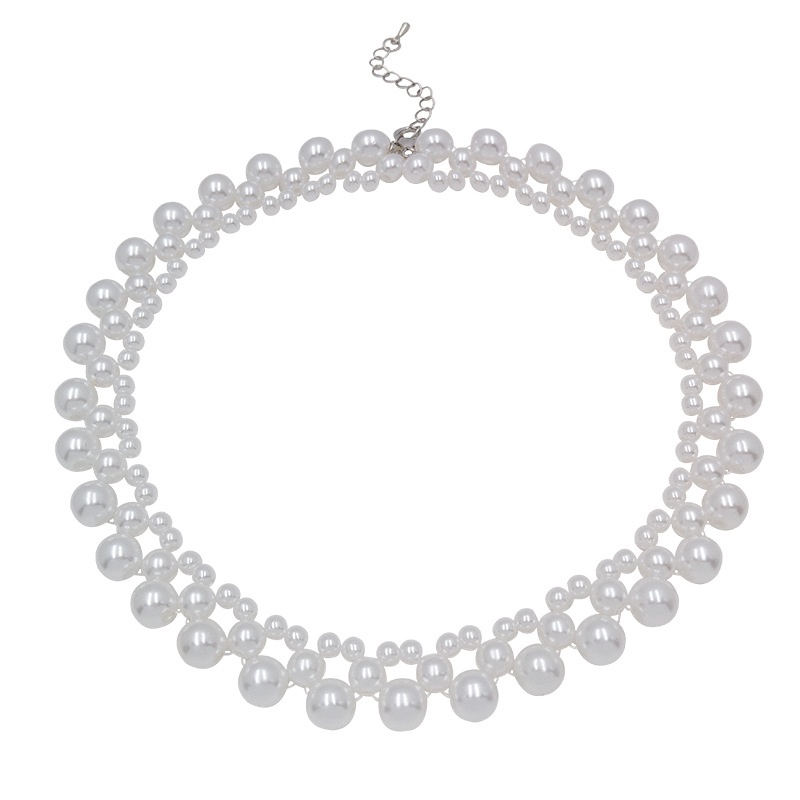 Vòng cổ choker nữ chuỗi ngọc nhiều lớp sang trọng dự tiệc