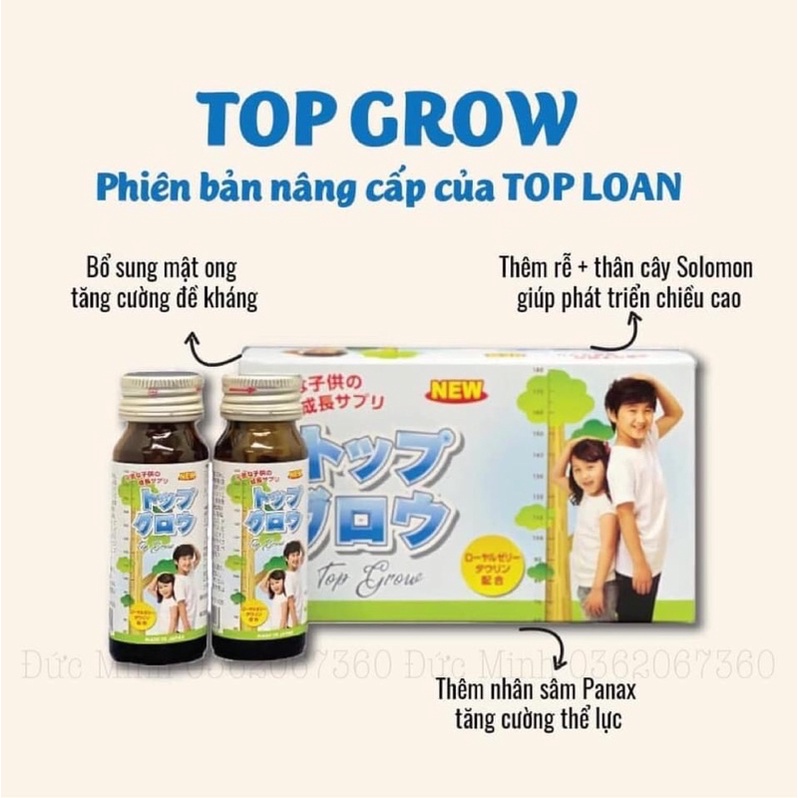 Jpanwell top grow siro vitamin canxi hỗ trợ tăng chiều cao cho trẻ - tăng đề kháng, giúp trẻ ăn ngon