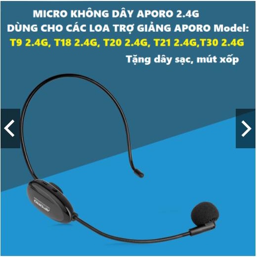 Micro không dây Aporo 2.4G dành cho các dòng máy T9 2.4G và T18 2.4G