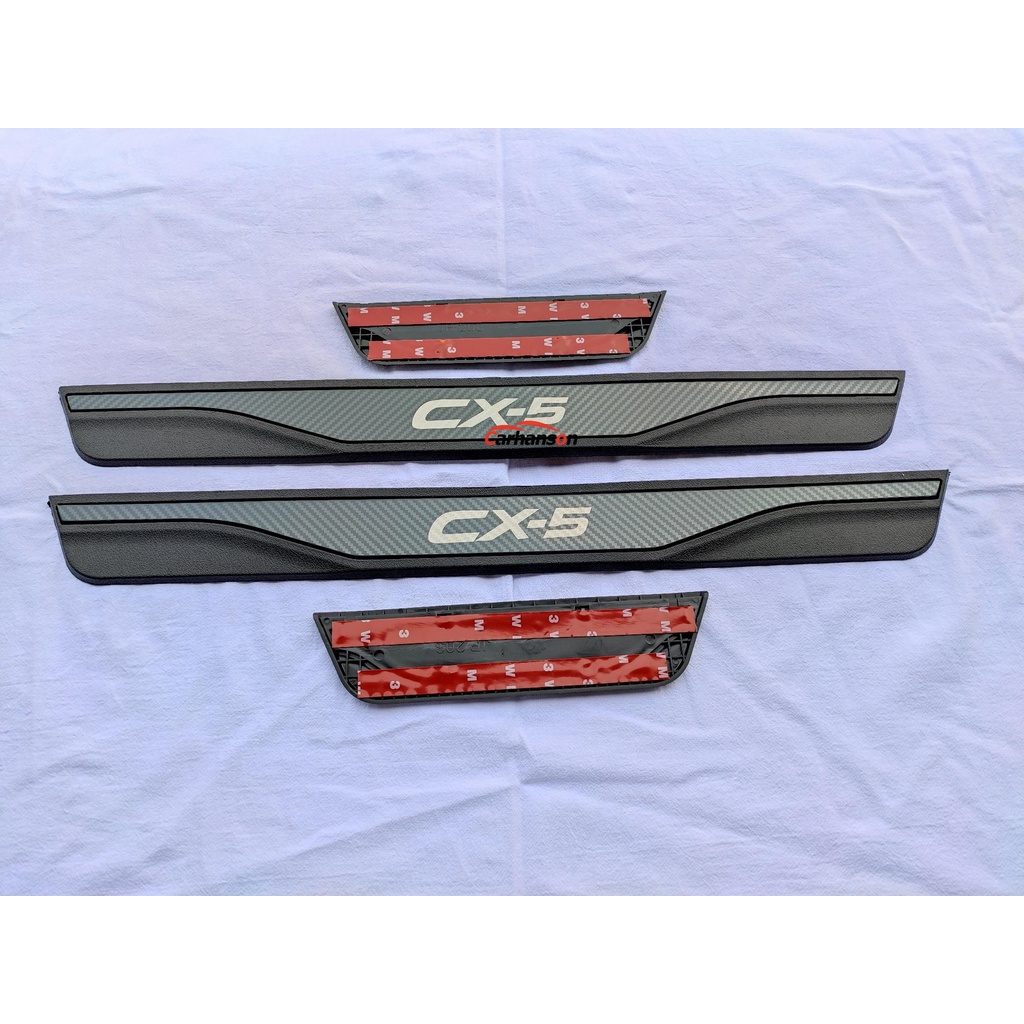 Miếng Dán Bảo Vệ Bàn Đạp Cửa Xe Hơi Mazda CX5 CX-5 2013-2023 Bằng Thép Không Gỉ