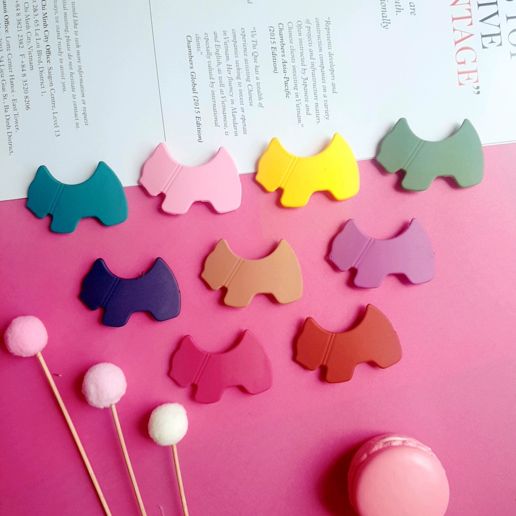 [XẢ LỖ MÙA DỊCH] kẹp tóc bấm màu lì dài 4.8cm