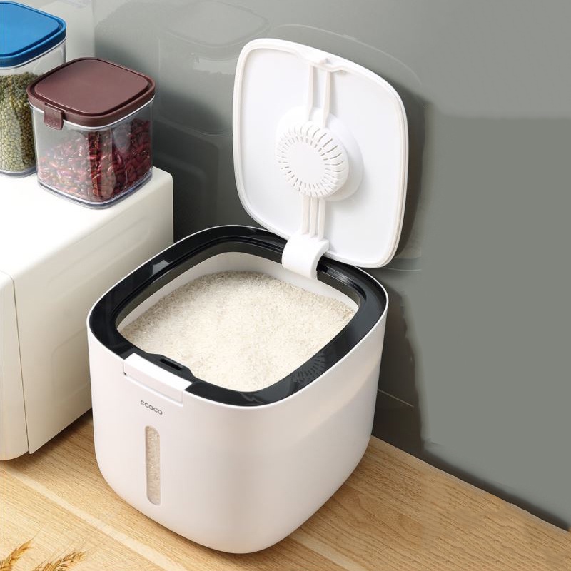 Thùng đựng gạo ECOCO E2005 đựng bột mì thông minh chống côn trùng 10kg