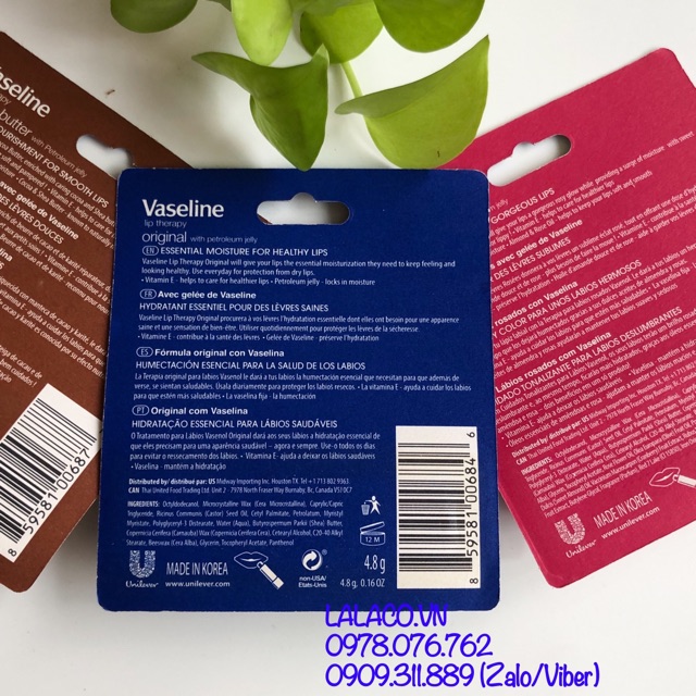 Son dưỡng môi Vaseline Lip Therapy 4.8g