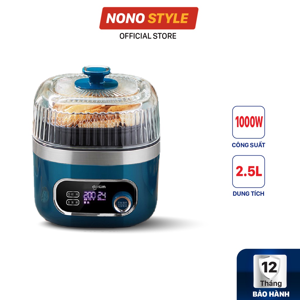 Nồi chiên không dầu đa năng Donlim DL7711, Dung tích 2.5 Lít, công suất 1000W, Bảo Hành 12 Tháng