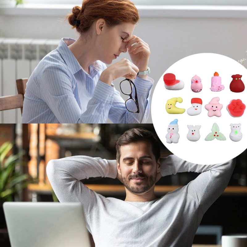 Youyo Đồ Chơi Bàn TPR Mềm Màu Sáng Vui Nhộn Cho Trẻ Em Trong Nhà / Ngoài Trời Vào Dịp Giáng Sinh